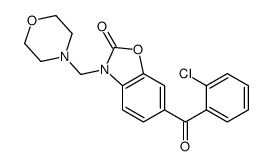 6-(2-chlorobenzoyl)-3-(morpholin-4-ylmethyl)-1,3-benzoxazol-2-one结构式