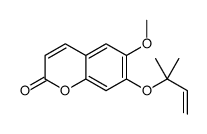 6-methoxy-7-(2-methylbut-3-en-2-yloxy)chromen-2-one结构式