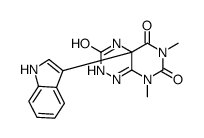 4a-(1H-indol-3-yl)-6,8-dimethyl-2,4-dihydropyrimido[5,4-e][1,2,4]triazine-3,5,7-trione结构式