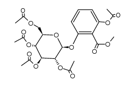 2-acetoxy-6-(tetra-O-acetyl-β-D-glucopyranosyloxy)-benzoic acid methyl ester Structure