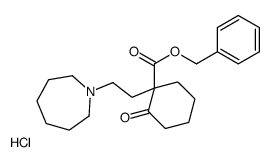 benzyl 1-[2-(azepan-1-yl)ethyl]-2-oxocyclohexane-1-carboxylate,hydrochloride Structure