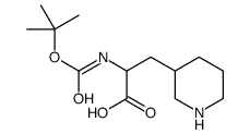 2-(Boc-amino)-3-(piperidin-3-yl)propionic acid Structure