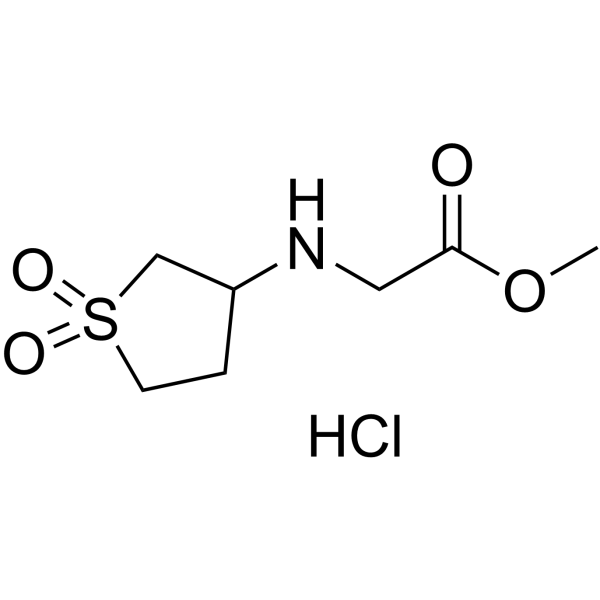 Methyl 2-[(1,1-dioxo-1-thiolan-3-yl)amino]acetate hydrochloride Structure