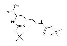 2,6-bis-tert-butyloxycarbonylamino-hexanoic acid Structure