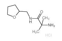 2-Amino-2-methyl-N-(tetrahydro-2-furanylmethyl)-propanamide hydrochloride结构式