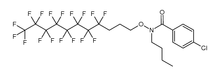 N-butyl-4-chloro-N-((4,4,5,5,6,6,7,7,8,8,9,9,10,10,11,11,11-heptadecafluoroundecyl)oxy)benzamide结构式