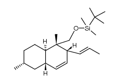 tert-butyl(((1S,2R,4aS,6R,8aR)-1,6-dimethyl-2-((E)-prop-1-en-1-yl)-1,2,4a,5,6,7,8,8a-octahydronaphthalen-1-yl)methoxy)dimethylsilane结构式