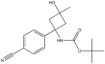 Rel-Tert-Butyl (1R,3R)-1-(4-Cyanophenyl)-3-Hydroxy-3-Methylcyclobutylcarbamate Structure