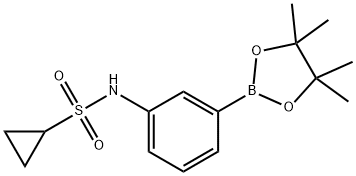 N-[3-(4,4,5,5-四甲基-1,3,2-二氧杂硼杂环戊烷-2-基)苯基]-环丙烷磺酰胺结构式