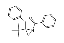2-benzyl-1-benzoyl-2-tert-butylaziridine结构式