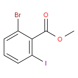 2-溴-6-碘苯甲酸甲酯结构式
