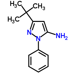 3-(叔-丁基)-1-苯基-1H-吡唑-5-胺结构式