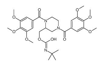 [1,4-bis(3,4,5-trimethoxybenzoyl)piperazin-2-yl]methyl N-tert-butylcarbamate Structure