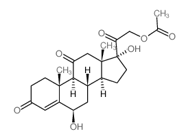Pregn-4-ene-3,11,20-trione,6b,17,21-trihydroxy-, 21-acetate(7CI,8CI)结构式
