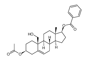 19-hydroxyandrost-5-ene-3β,17β-diyl 3-acetate 17-benzoate结构式