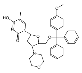 1-[(2R,4S,5S)-5-[[(4-methoxyphenyl)-diphenylmethoxy]methyl]-4-morpholin-4-yloxolan-2-yl]-5-methylpyrimidine-2,4-dione结构式