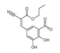 propyl (E)-2-cyano-3-(3,4-dihydroxy-5-nitrophenyl)prop-2-enoate Structure