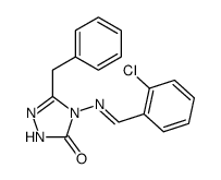 5-Benzyl-4-{[1-(2-chloro-phenyl)-meth-(E)-ylidene]-amino}-2,4-dihydro-[1,2,4]triazol-3-one Structure