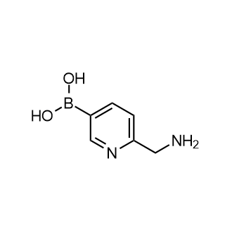 (6-(氨基甲基)吡啶-3-基)硼酸结构式