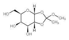 aD-半乳糖吡喃糖1,2-(原乙酸甲酯)结构式