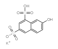 2-萘酚-6,8-二磺酸单钾结构式