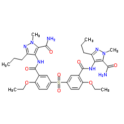 3,3'-Sulfonyl Bis[(4-Ethoxy-3-(6,7-dihydro-1-Methyl-7-oxo-3-propyl-1H-pyrazolo-pyrimidin-5-yl)benzene) Structure