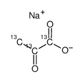 丙酮酸钠-(¹³C)3结构式