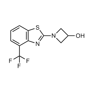 1-(4-(三氟甲基)苯并[d]噻唑-2-基)氮杂环丁烷-3-醇结构式