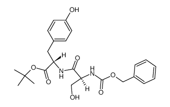 N-benzyloxycarbonyl-L-seryl-L-tyrosine tert-butyl ester结构式