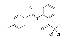 Benzenecarboximidoyl chloride,4-methyl-N-[2-(trichloroacetyl)phenyl]- (9CI) Structure