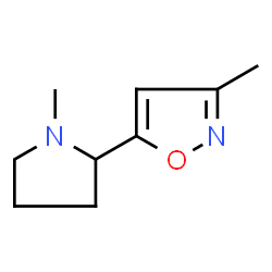 Isoxazole, 3-methyl-5-[(2R)-1-methyl-2-pyrrolidinyl]- (9CI)结构式
