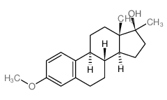 Estra-1,3,5(10)-trien-17-ol,3-methoxy-17-methyl-, (17b)-结构式