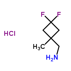 (3,3-difluoro-1-methylcyclobutyl)methanamine hydrochloride Structure
