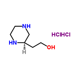 (R)-2-(哌嗪-2-基)乙醇二盐酸盐结构式