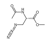 (+)-2-acetamido-3-azidopropanoic acid methyl ester Structure