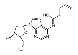 N-[9-[(2R,4S,5R)-4-hydroxy-5-(hydroxymethyl)oxolan-2-yl]purin-6-yl]pent-4-enamide Structure