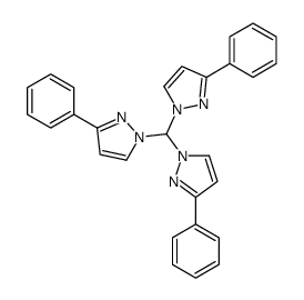 1-[bis(3-phenylpyrazol-1-yl)methyl]-3-phenylpyrazole结构式