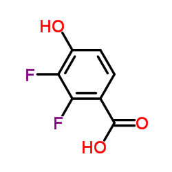 2,3-二氟-4-羟基苯甲酸结构式