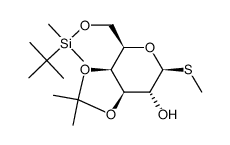 .beta.-D-Galactopyranoside, methyl 6-O-(1,1-dimethylethyl)dimethylsilyl-3,4-O-(1-methylethylidene)-1-thio- structure