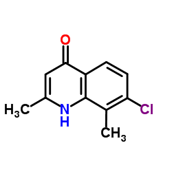 7-氯-2,8-二甲基-4-羟基喹啉结构式