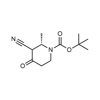 (2S)-tert-Butyl3-cyano-2-methyl-4-oxopiperidine-1-carboxylate Structure
