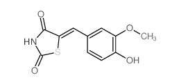 5-[(4-羟基-3-甲氧基苯基)亚甲基]-2,4-噻唑烷二酮结构式