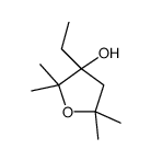 3-ethyl-2,2,5,5-tetramethyloxolan-3-ol结构式