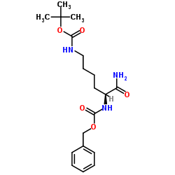 (S)-Benzyl tert-butyl (6-amino-6-oxohexane-1,5-diyl)dicarbamate structure
