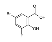 5-溴-3-氟-2-羟基苯甲酸结构式