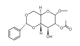 methyl 2-O-acetyl-4,6-O-benzylidene-α-D-glucopyranoside Structure