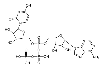 adenosine 5'-P(1)-triphosphate-P(3)-5'''-uridine结构式