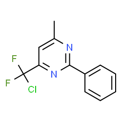 4-[Chloro(difluoro)methyl]-6-methyl-2-phenylpyrimidine结构式
