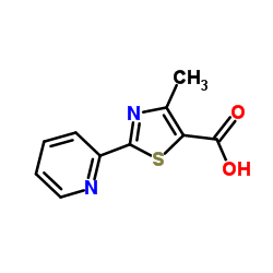 4-甲基-2-(2-吡啶基)噻唑-5-羧酸结构式