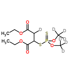 Diethyl 2-({bis[(2H3)methyloxy]phosphorothioyl}sulfanyl)(3-2H1)butanedioate结构式